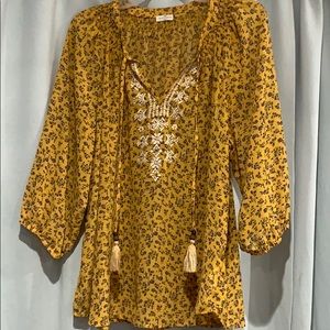 Yellow Floral Blouse